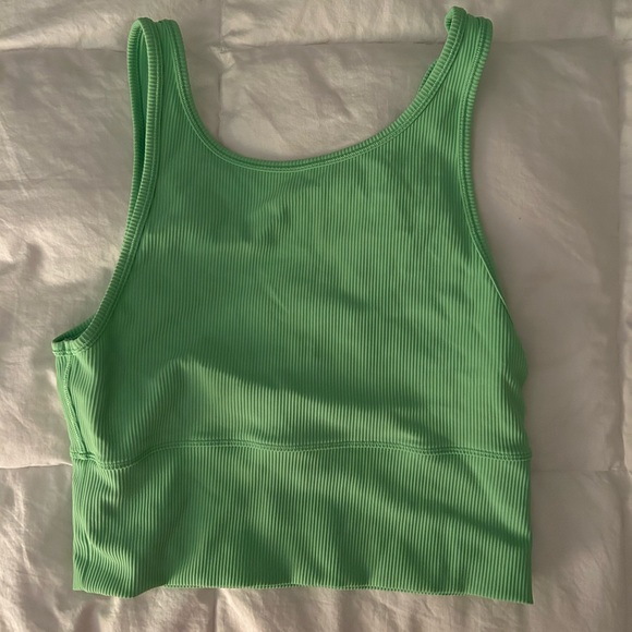 lime green lulu lemon crop top!! - Picture 1 of 2